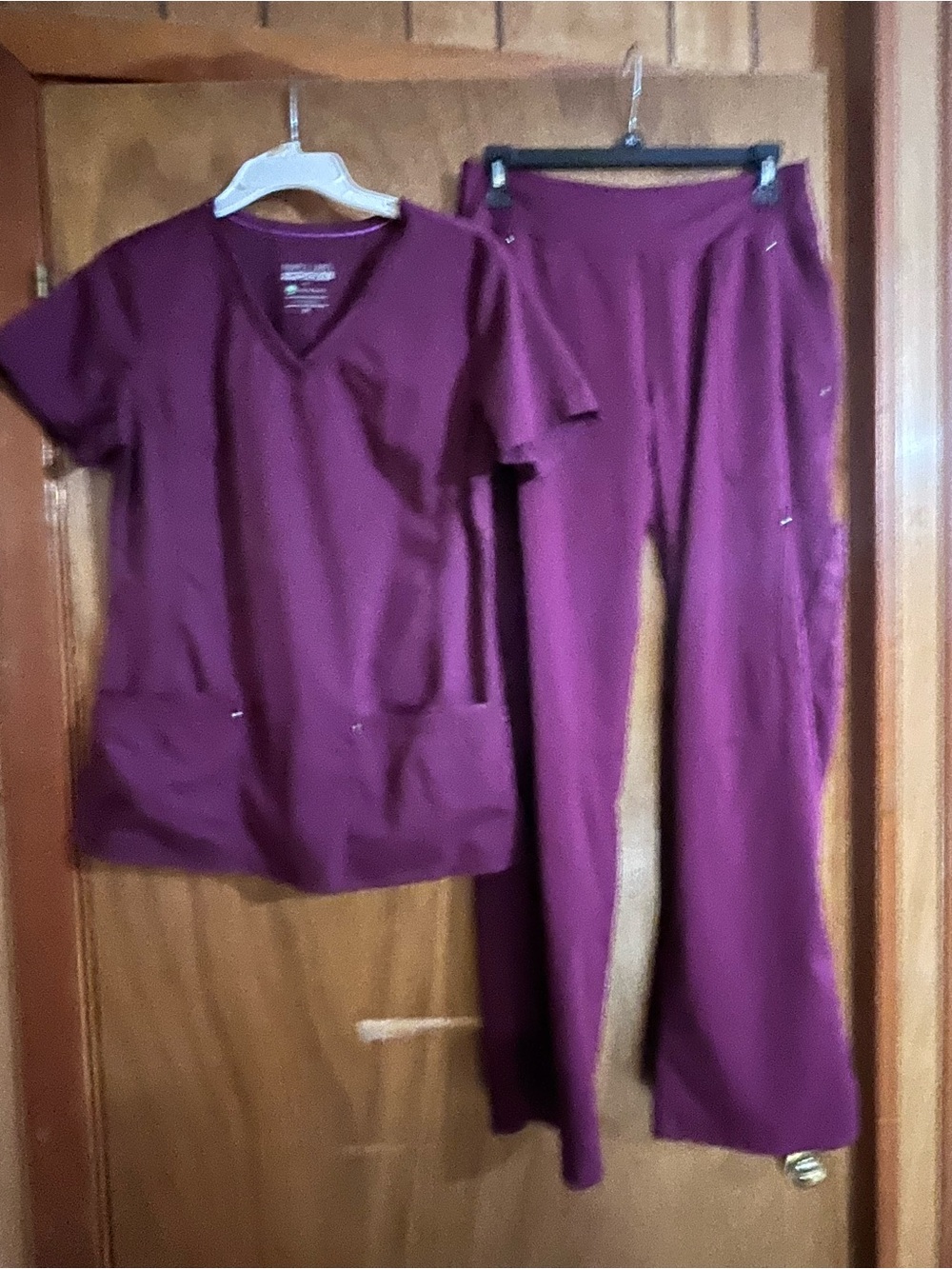 Women's V-Neck Two-Piece Pajama Set in Deep Berry